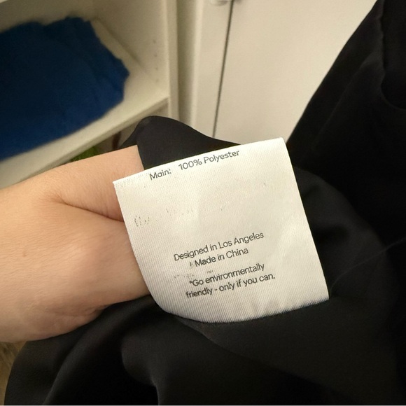 Fame and Partners x Free People The Rosabel High Leg Slit Maxi Dress Gown Black - Picture 10 of 11